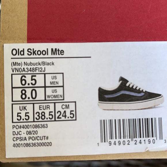 Vans Old Skool Mte Nubuck/Black WMNS” Sherpa Sneakers - Picture 16 of 16